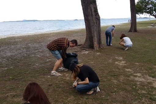 Staff and Students Clean a Beach to Commemorate Earth Day!