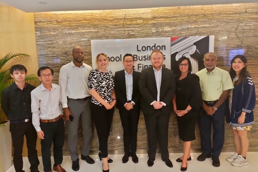Manchester Met Business and Law faculty members visit LSBF Singapore campus
